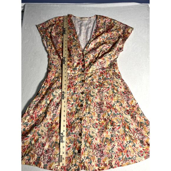 Marine Layer Womens Camila Mini Dress Superbloom Size Large - Picture 4 of 9